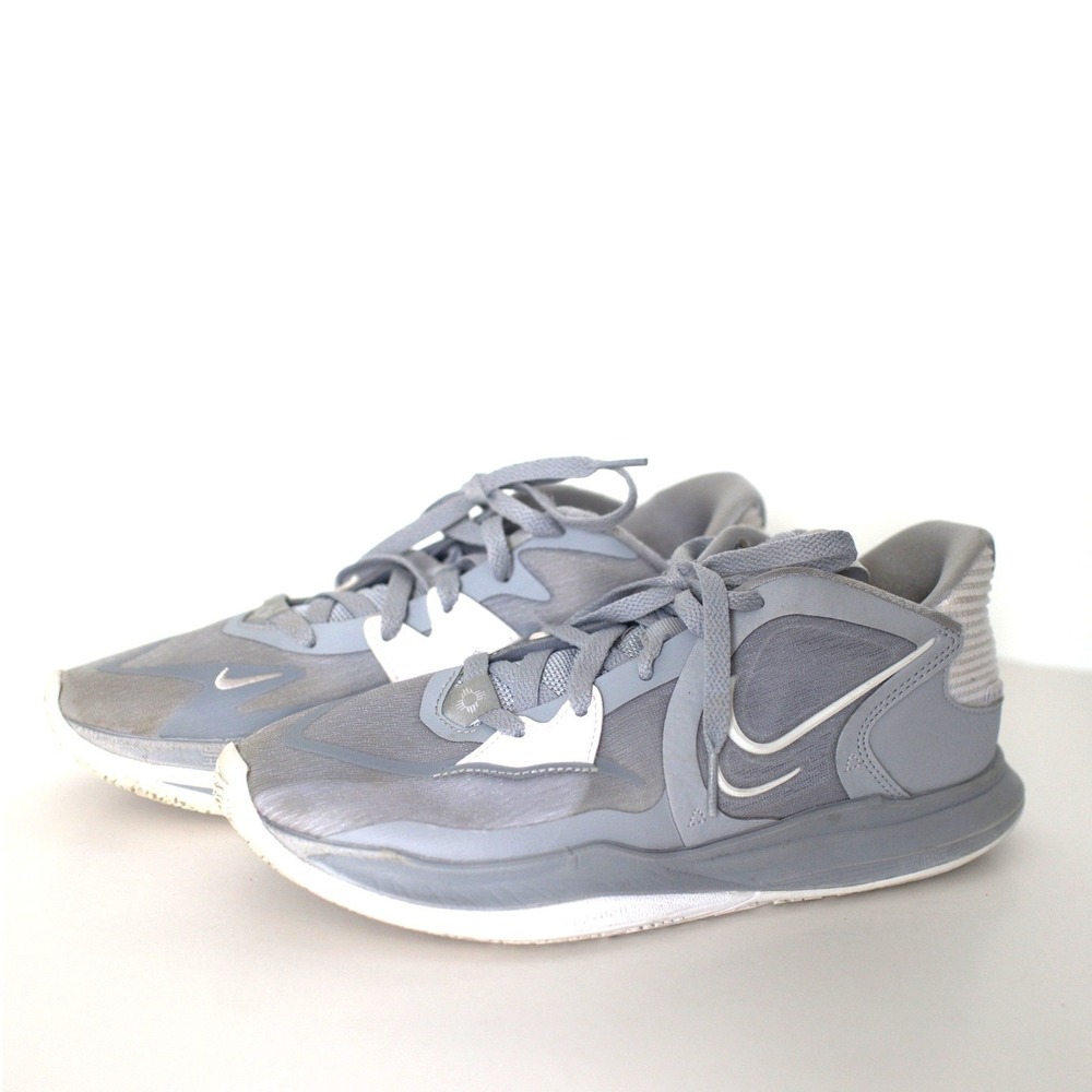 Nike Kyrie Low 4 Wolf Grey White Basketball Shoes CW3985-002 Mens